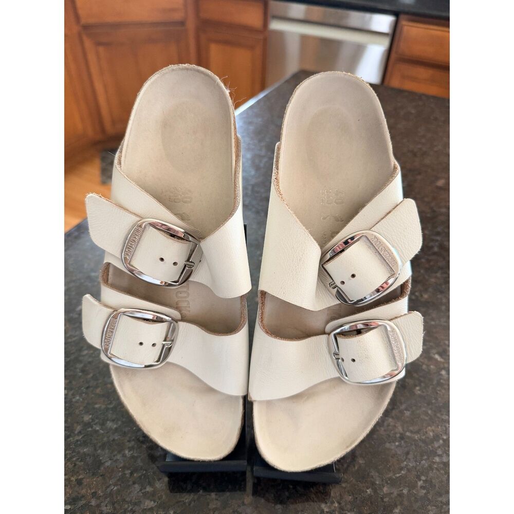Birkenstock Arizona Big Buckle sandals in White leather, EU 40N (L9/M7) - Fair